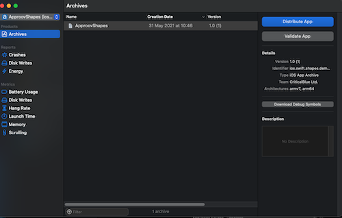 Xcode Organizer